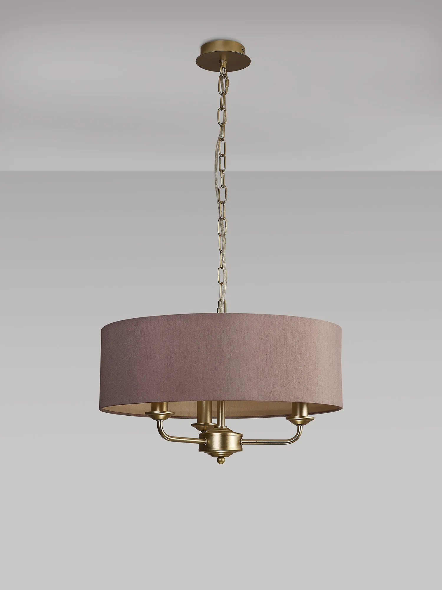 Banyan 45cm 3 Light Pendant Champagne Gold, Taupe/Halo Gold DK0956  Deco Banyan CG TA